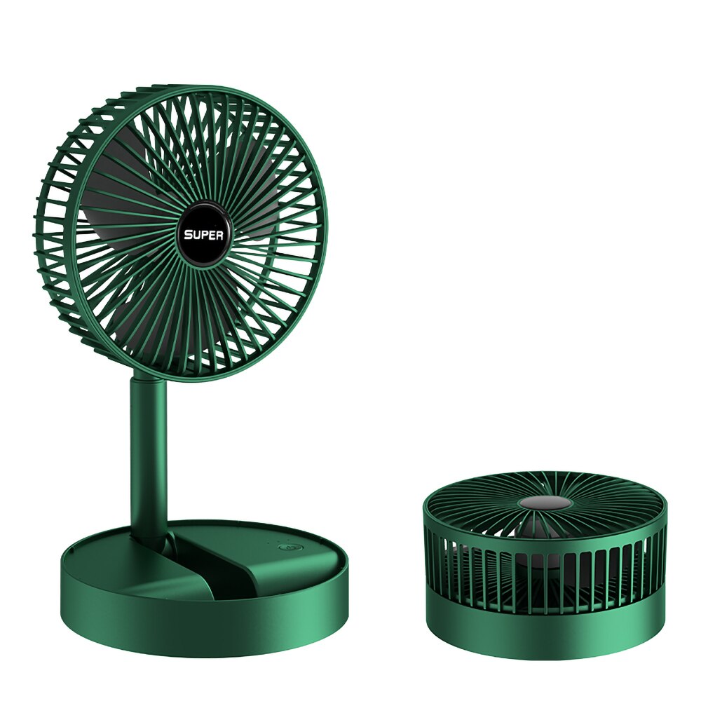 Telescopic Folding Fan, Mini Electric Desktop Fan, Portable Summe