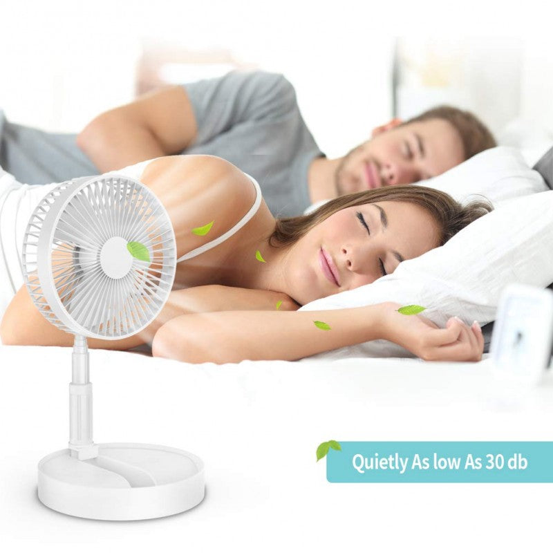 Telescopic Folding Fan, Mini Electric Desktop Fan, Portable Summe