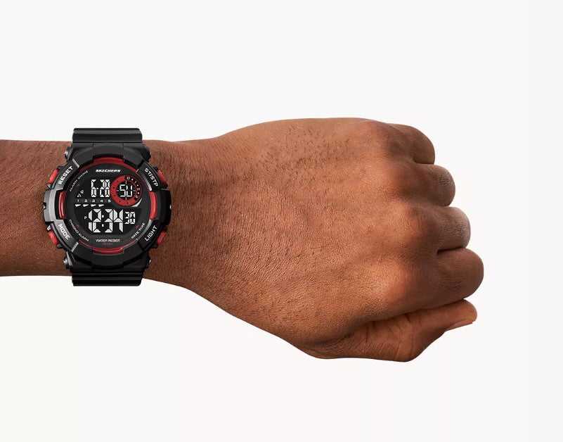 Skechers MacAfee Digital Black Polyurethane Watch
