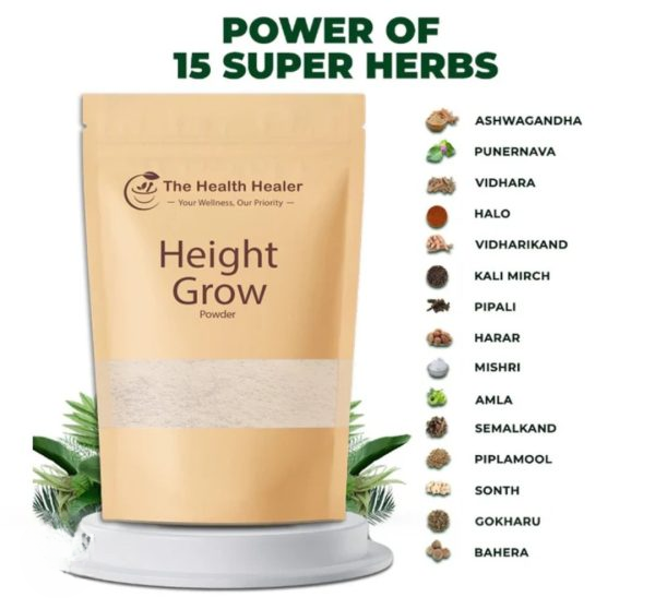 Height Grow Powder – 100% Natural Height Increase (3–5) Inch Growth - Herbal, Safe, and Clinically Tested (100g)