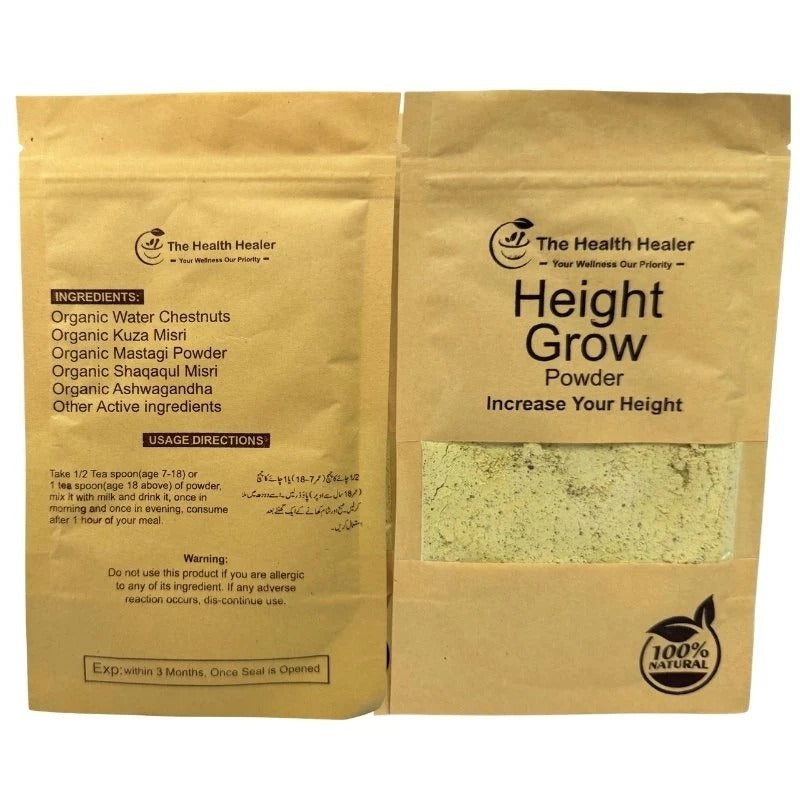 Height Grow Powder – 100% Natural Height Increase (3–5) Inch Growth - Herbal, Safe, and Clinically Tested (100g)